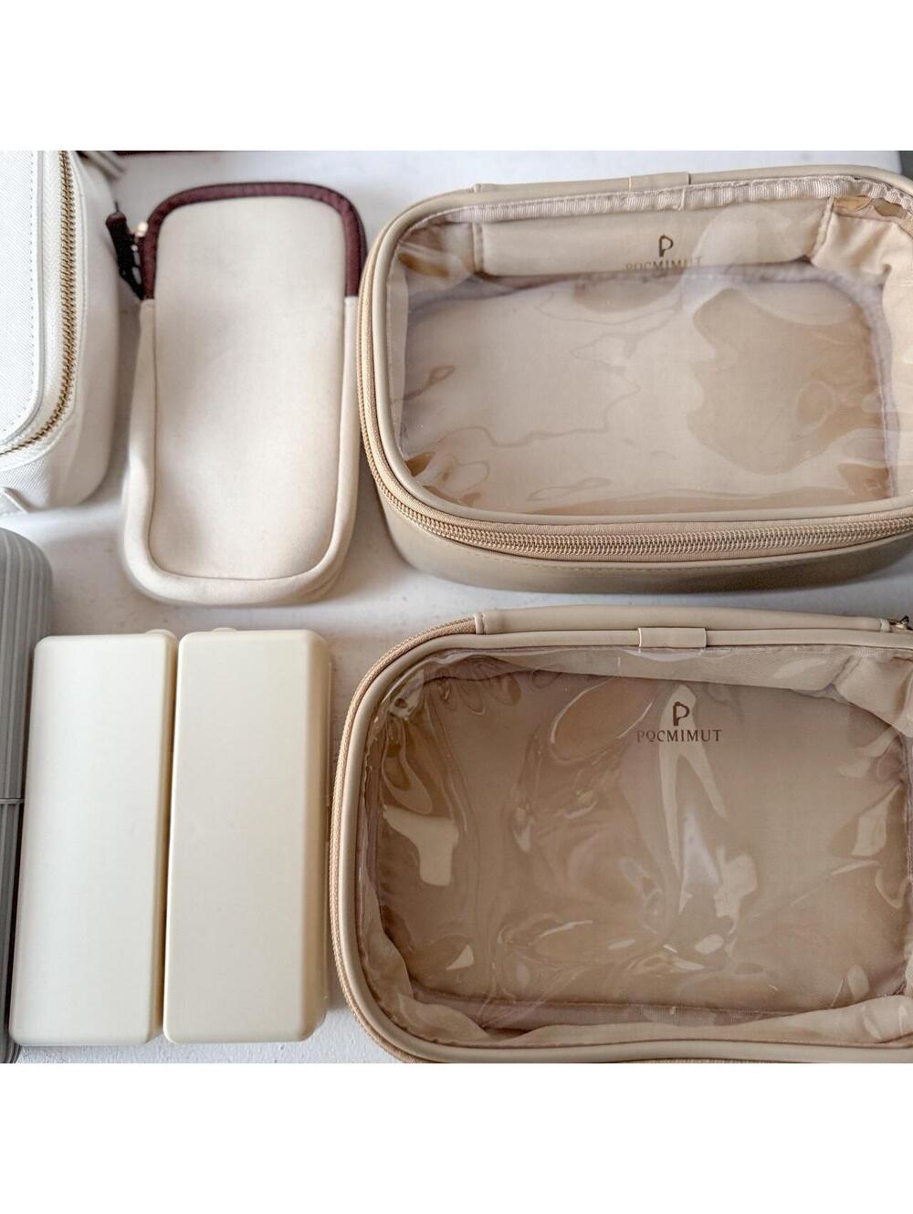 Amazon sad beige collection of travel bags, all like new